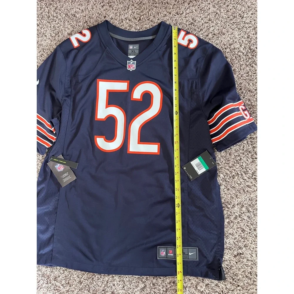Nike Chicago Bears Khalil Mack 52 Navy Blue NFL Game Jersey Mens XL 87NM-CBGH